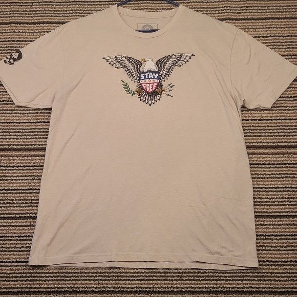 ZERO FOXTROT Beige Cotton Polyester Stay Free Sz XXL Mens Short Sleeve‎ T Shirt - Picture 2 of 8